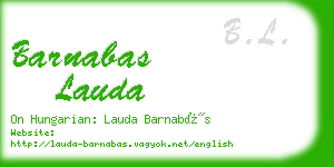 barnabas lauda business card